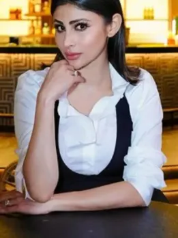Mouni Roy Looks Stunning in Black Halter Mini Dress
