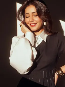 Raashii Khanna Looks Gorgeous in Chic Black Dress
