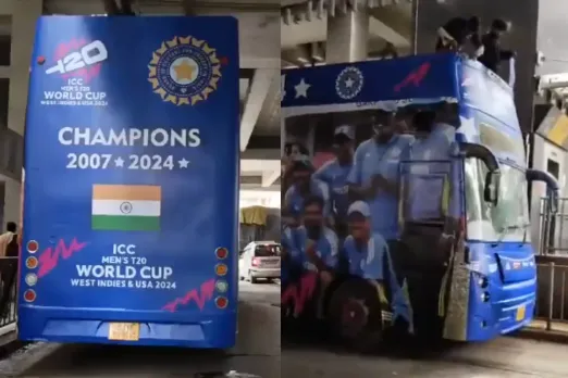 Team India Victory Parade Bus