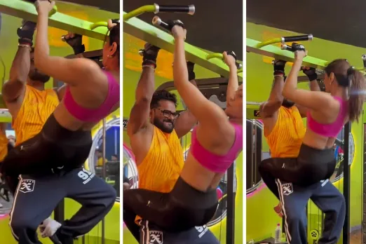 Akanksha Puri and Khesari Lal Yadav