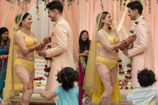 Bride Wearing Banarasi Bikini