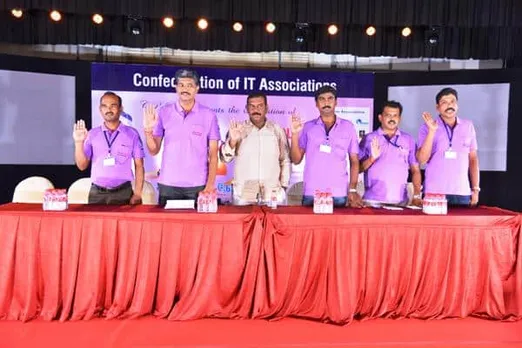 Confed ITA team taking an oath
