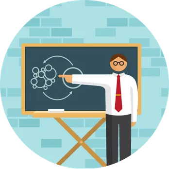 training program circle icon