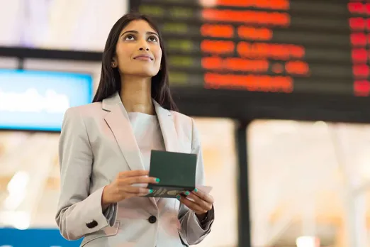 India lady in airport