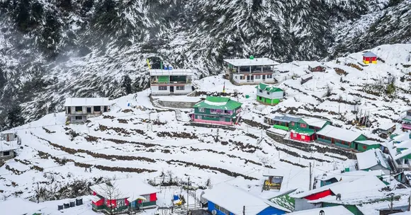 snowy indian village