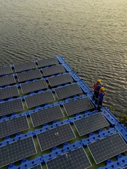 Floating solar panels India