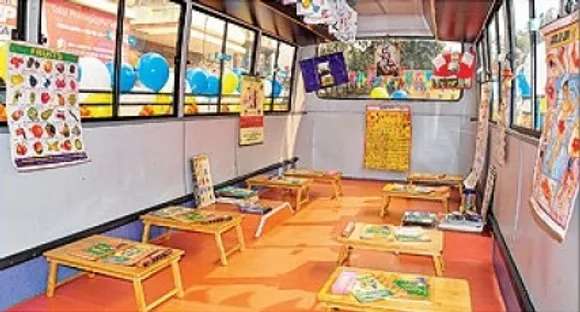 What Happens When Street Children Cannot Attend School? The School Comes To Them In A Bus!