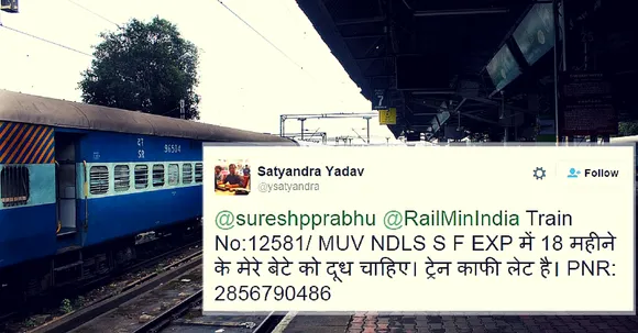 An 18-Month-Old Baby Needed Milk on a Train. His Father Tweeted, and Indian Railways Delivered.