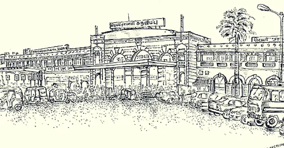 IN PICTURES: Trichy Railway Station Like You've Never Seen It Before. In 4 Pencil Sketches.