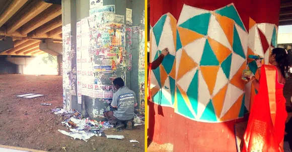 How an Anonymous Group of People Came Together to Paint over 250 Flyover Pillars in Bengaluru