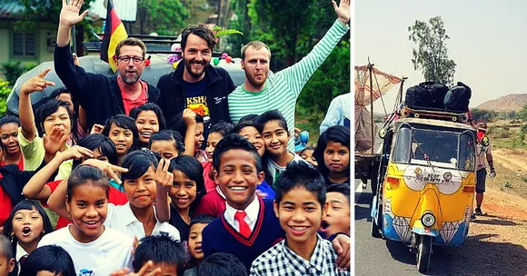 These 3 Foreigners Raised More Than Rs. 10 Lakhs for Orphans in India. By Riding a Rickshaw!