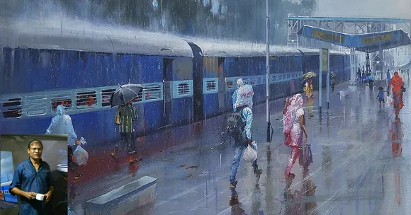 IN PHOTOS: This Ticket Examiner Paints Railway Stations in India and Makes Them Look Magical