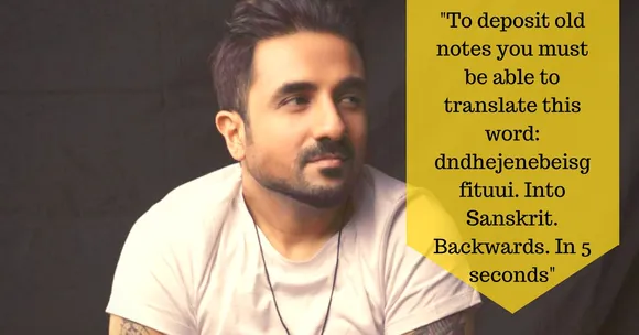 Vir Das' "Rules" about Demonetisation Will Have You Doubling up in Laughter