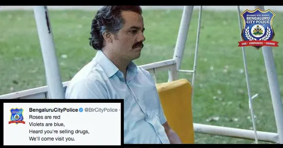 Bengaluru City Police Wins Hearts with Witty Narcos References for No Drugs Campaign