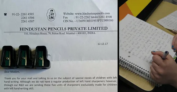 Stationary Company Has the Perfect Answer to a Left-Handed Girl's Dilemma
