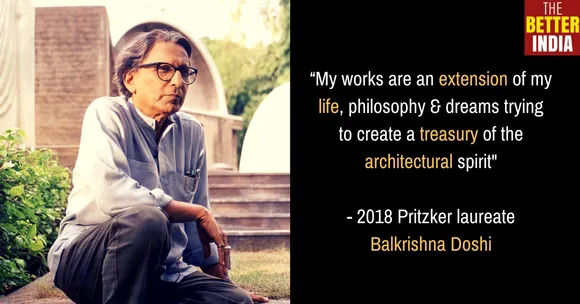 90-Year-Old BV Doshi Becomes First Indian to Win 'Nobel for Architects'!