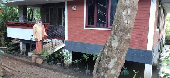 Kerala Man Builds Low-Cost, Naturally-Cool Home in a Pond, Will Teach You as Well