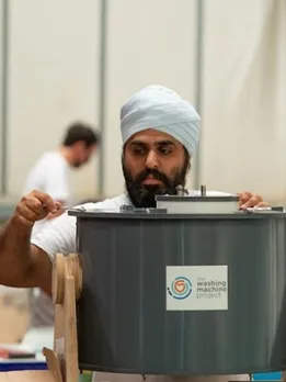 NRI’s Washing Machine Runs on Zero Electricity & 50% Less Water, Helps Women Refugees