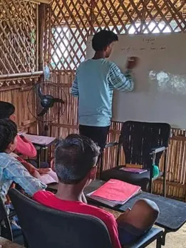 Why A Teacher & Lawyer Built a Bamboo School For Kids in Flood-Prone Area Near Yamuna