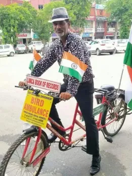 For 12 Years, This Hero Has Run a Unique 'Cycle Ambulance' for Injured Birds