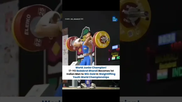 17 year old Bedabrat Bharali becomes first Indian to win gold in .....#shorts #viral