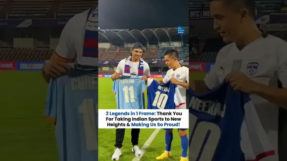 Two Legends in one Frame #sunilchhetri #neerajchopra #shorts