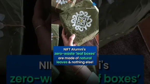 NIFT Grad Creates Zero-Waste Leaf Boxes #shorts #sustainability ##ecofriendly
