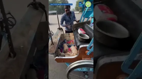 His Rickshaw Is More Than a Ride - It’s a Safe Haven For This Mother & Her Pups!