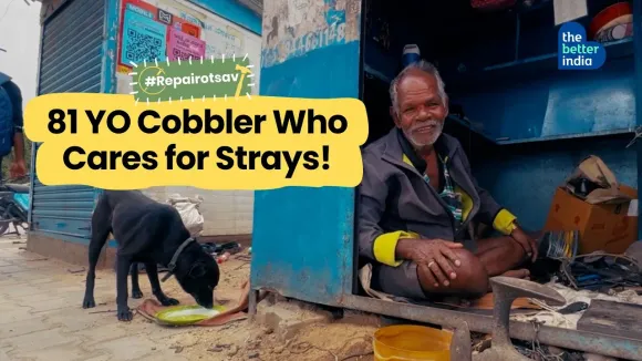 81 YO Cobbler Who Cares for Strays!