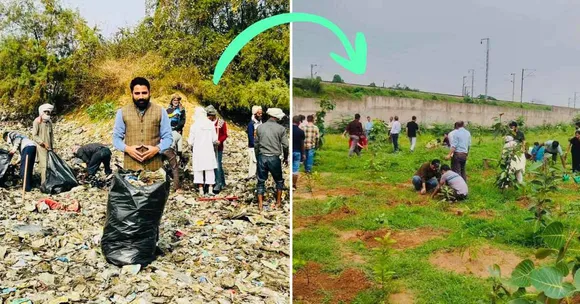 Noida Before & After: This Environmentalist Replaced 4 Acres of Waste with 3000 Trees in 7 Months