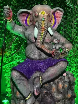 Pistachio Shells, Tissue & Roots: The Stunning Eco-Friendly Ganesh Idols of Mumbai 2025