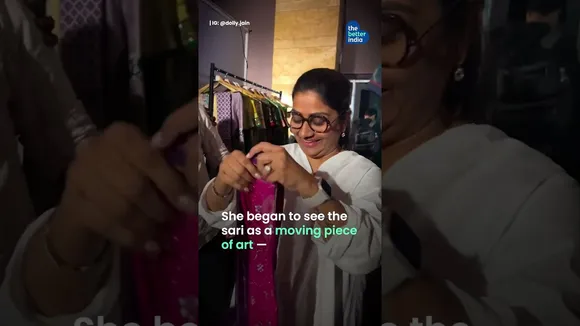Struggling Bride To Sari Draping Icon