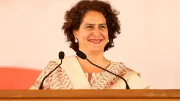 Priyanka Gandhi leading from Wayanad Kerala