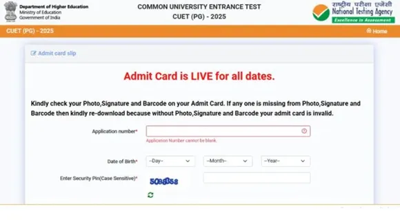 CUET PG Admit Card 2025 out for all exam days Photo cuet