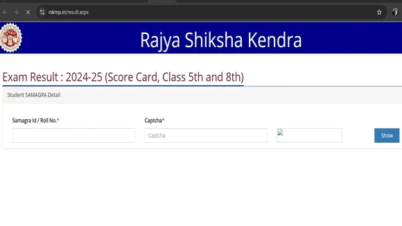 MPBSE MP Board 5th 8th Result 2025 Live at rskmp.in