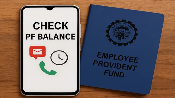 PF balance check, EPFO SMS service, missed call PF check