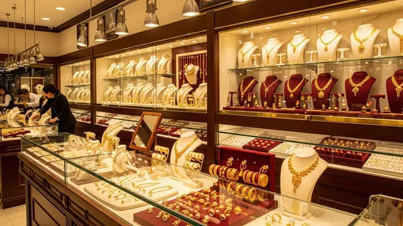 Gold jwellery store AI Image