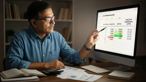 LTCG tax calculation, cost inflation index, LTCG tax for ITR filing, long term capital gains calculation, indexed cost calculation, LTCG on property sale, LTCG tax rate India, ITR filing
