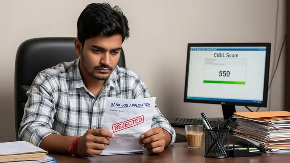 CIBIL score impact on jobs, low CIBIL score banking jobs, CIBIL score requirement for bank job, credit score and employment, minimum CIBIL score for IBPS, CIBIL score job eligibility