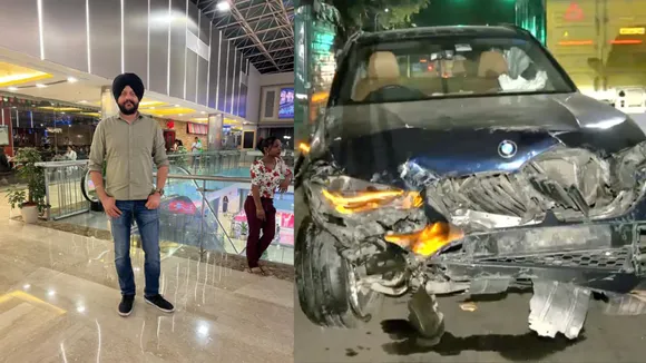 delhi bmw car crash navjot singh