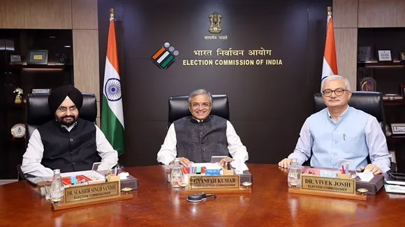 CEC Gyanesh Kumar and ECs Dr Sukhbir Singh Sandhu and Dr Vivek Joshi