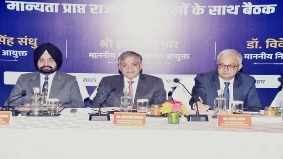 CEC Gyanesh Kumar and ECs Dr Sukhbir Singh Sandhu and Dr Vivek Joshi 3