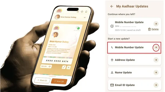 Aadhaar Mobile Number Update Online