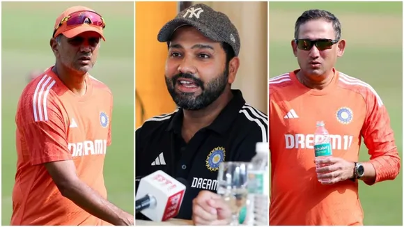 Rohit Sharma Rahul Dravid Ajit Agarkar Meet BCCI headquarters Mumbai