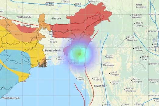 An earthquake of magnitude 4.4 struck 27 km South South-West of Champhai, Mizoram at 08:08 pm today: National Centre for Seismology (NCS)