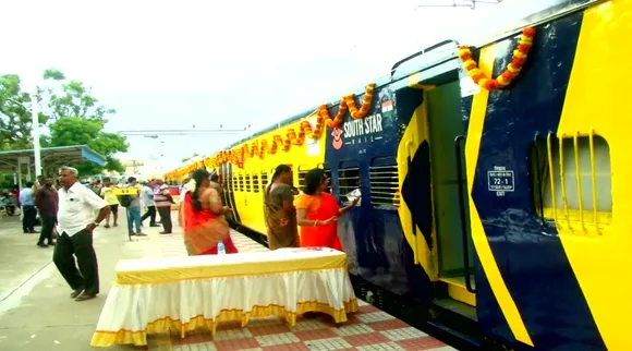 India first-ever private train service under Bharat Gaurav scheme flagged off from Coimbatore to Shirdi