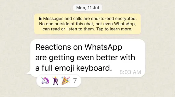 WhatsApp Reactions Feature