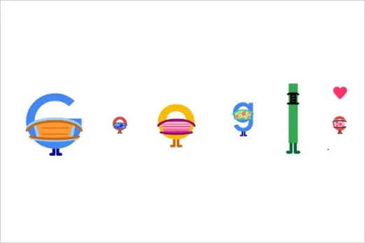 google new doodle requests people to wear masks and maintain social distancing