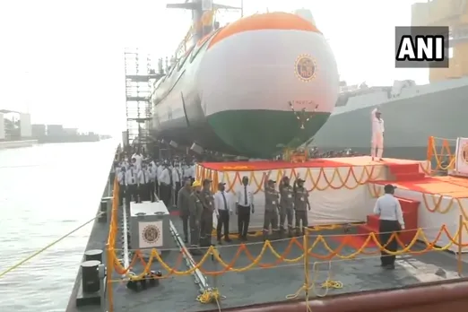 Indian Navy fifth Scorpene class submarine Vagir launched thursday after ins kalvari khanderi karanj vela 