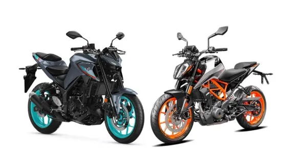 Yamaha R3 and MT-03 and KTM 390 Duke comparison: